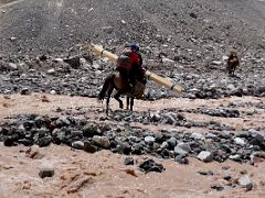 14A I crossed the river at 4220m on a horse with a small payment on the way to Ak-Sai Travel Lenin Peak Camp 1 4400m